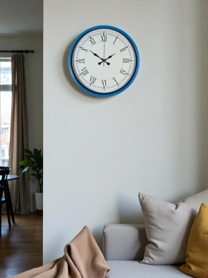 ® 36 Cm Mavi Roma Rakamlı Duvar Saati