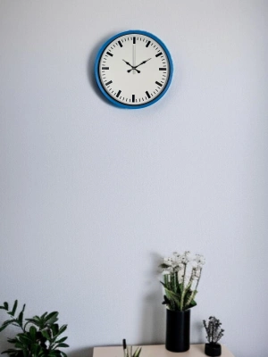 ® 36 Cm Mavi Zarif Duvar Saati