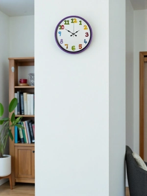 ® 36 Cm Mor Çocuk Odası Duvar Saati