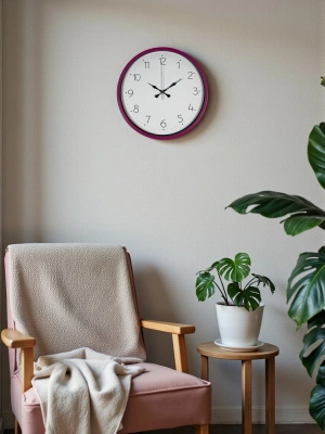 ® 36 Cm Pembe Standart Duvar Saati