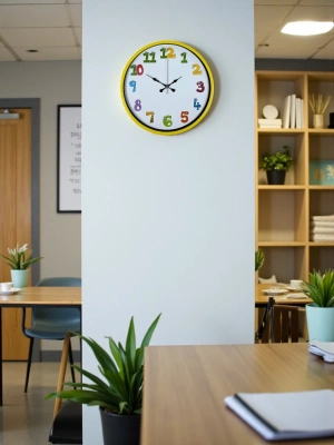 ® 36 Cm Sarı Çocuk Odası Duvar Saati