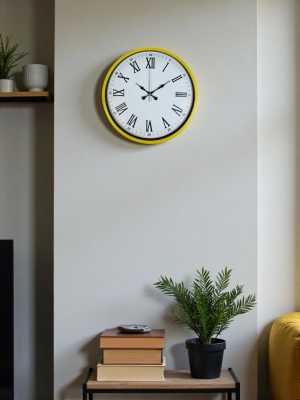 ® 36 Cm Sarı Roma Rakamlı Duvar Saati