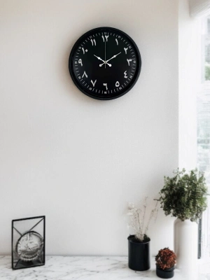 ® 36 Cm Siyah Arapça Rakamlı Duvar Saati