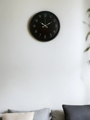 ® 36 Cm Siyah Dekoratif Duvar Saati