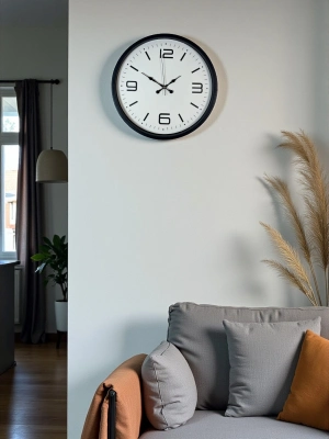 ® 36 Cm Siyah Dekoratif Duvar Saati