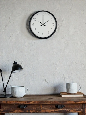 ® 36 Cm Siyah Dekoratif Duvar Saati