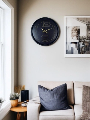 ® 36 Cm Siyah Dekoratif Duvar Saati