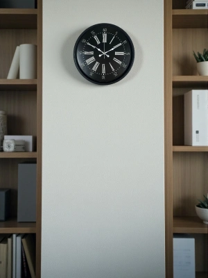 ® 36 Cm Siyah Dekoratif Duvar Saati