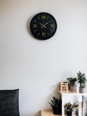 ® 36 Cm Siyah Modern Duvar Saati