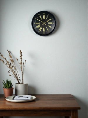 ® 36 Cm Siyah Modern Duvar Saati