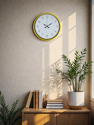 ® 36 Cm Standart Sarı Duvar Saati