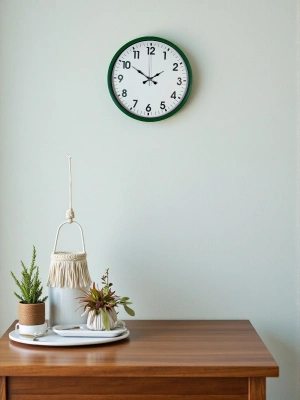 ® 36 Cm Standart Yeşil Duvar Saati