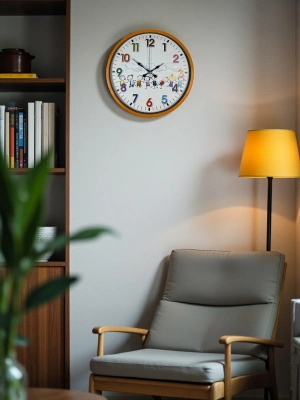 ® 36 Cm Turuncu Çocuk Odası Duvar Saati