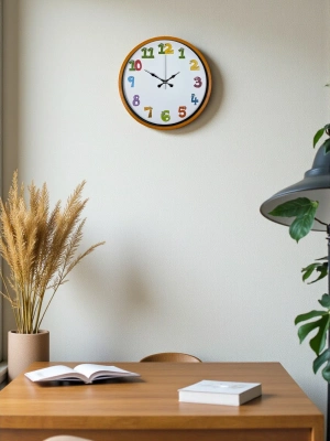 ® 36 Cm Turuncu Çocuk Odası Duvar Saati