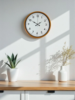 ® 36 Cm Turuncu Dekoratif Duvar Saati