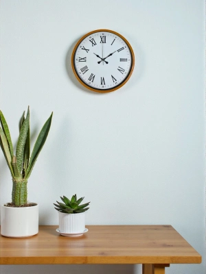 ® 36 Cm Turuncu Roma Rakamlı Duvar Saati