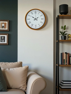 ® 36 Cm Turuncu Roma Rakamlı Duvar Saati