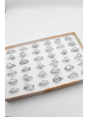 36lı Baget Yüzük Seti - Gümüş