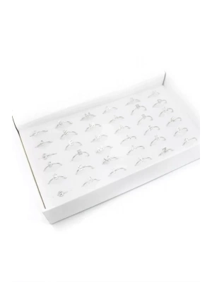 36lı Harf Yüzük - Gümüş