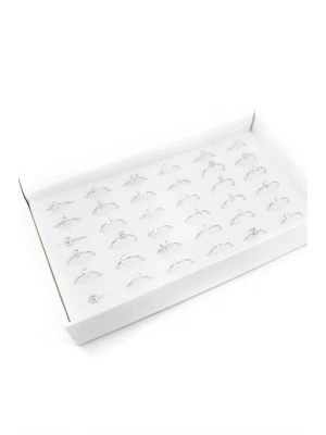 36lı Harf Yüzük - Gümüş