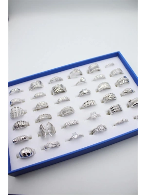 36lı Xuping Yüzük Seti - Gümüş