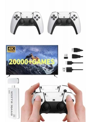 ® 3D 4K 2000 Oyunlu Game Stick Oyun Konsolu Çift Konsol