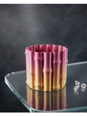 3D Dekoratif Mor Sarı Vazo Modern Tasarım Estetik Ev Aksesuarı