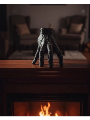 ® 3D Dekoratif Siyah El Obje 17x16 cm Gotik ve Modern Aksesuar