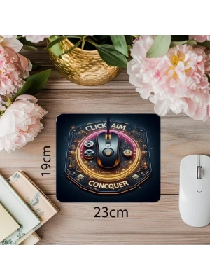 3D Efektli Hedef Odaklı Mouse Pad - 19x23 cm 2 mm Dikdörtgen İthal Baskılı Mouse Pad