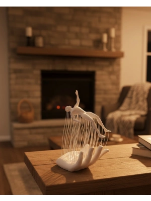 ® 3D El İnsan Figürü Beyaz İskandinav Tarzı Dekoratif Obje