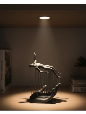 ® 3D El İnsan Figürü Gri Soyut Modern Dekoratif Biblo