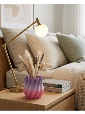 3D KIVRIMLI VAZO PEMBE