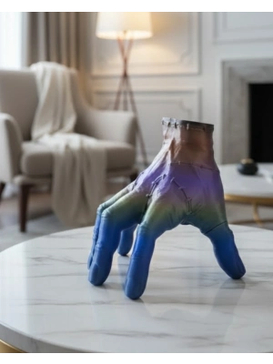 ® 3D Multicolor El Biblo 27x22 cm Sanatsal ve Dikkat Çekici Dekor