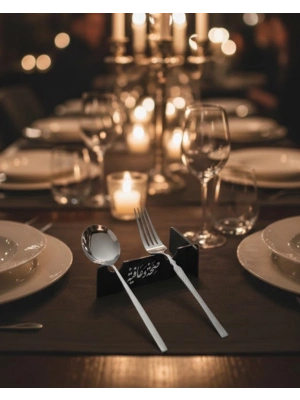 ® 3D Özel Baskı 6’lı Kaşık Çatal Sunum Standı Şık Masa Düzenleyici