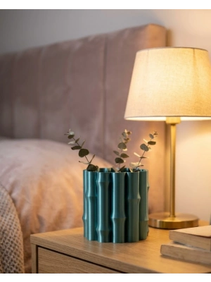 3D PARLAK YEŞİL VAZO