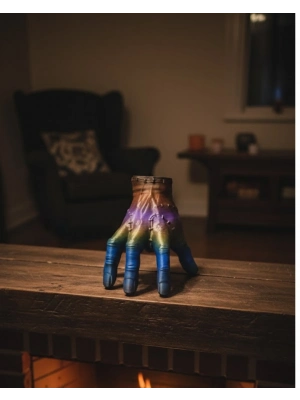 ® 3D Renk Geçişli El Obje 27x22 cm Büyük Boy Ev Dekorasyonu