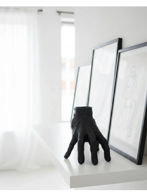 ® 3D Siyah El Biblo 27x22 cm İddialı Ev Dekorasyonu