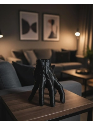 ® 3D Siyah El Dekoratif Heykel 27x22 cm Büyük Boy Modern Tasarım