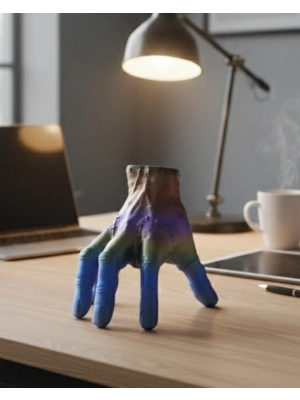 ® 3D Tasarım Rengarenk El Biblo 27x22 cm Özgün ve Şık Aksesuar