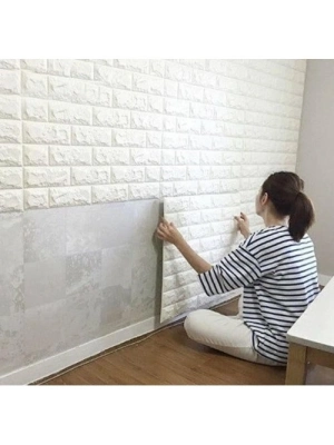 3D Tuğla Desenli Kendinden Yapışkanlı Duvar Paneli 58x38 cm
