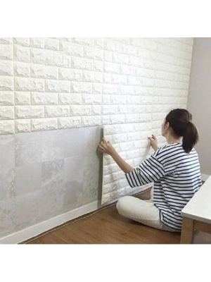 3D Tuğla Desenli Kendinden Yapışkanlı Duvar Paneli 58x38 cm