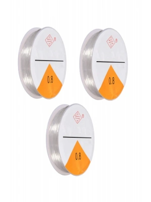 3x5 Metre Lastikli Misina Bileklik İpi 0,8 mm