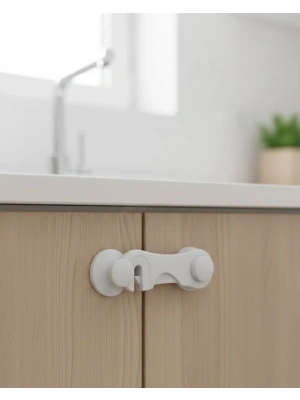 ® 4 Adet Bebek Güvenlik Dolap Kilidi Çift Taraflı Bantlı Kolay Montajlı Emniyet Seti