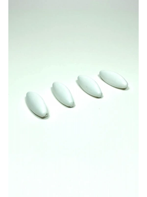 4 Adet Plastik Çengelli Eşarp Ve Şal İğnesi Beyaz 4 cm