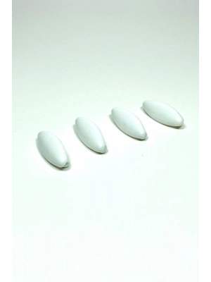 4 Adet Plastik Çengelli Eşarp Ve Şal İğnesi Beyaz 4 cm