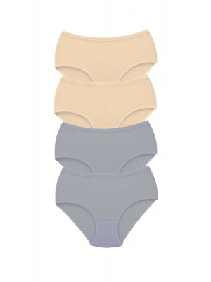 4 Adet Tutku Kadın Yüksek Bel Bato Kalın Lastik Külot S8