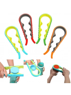 4 Fonksiyonlu Plastik -silikon Şişe Kavanoz Kapağı Açma Aparatı