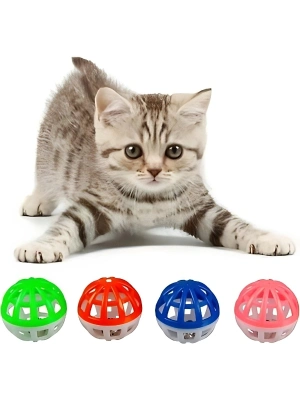 4lü Çıngıraklı Top Kedi Oyuncağı