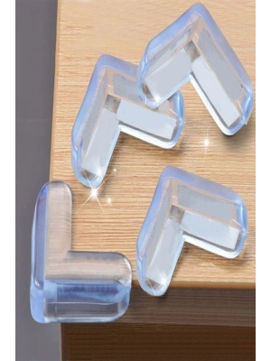 4 Lü Masa Sehpa Köşe Koruyucu Silikon- Çocuk Koruma Aparatı