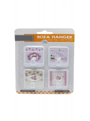 4 lü Roza Yapışkanlı Askı 4,5X6cm